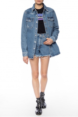 Denim shorts with print, zdjęcie 2 Denim shorts with print od Off White